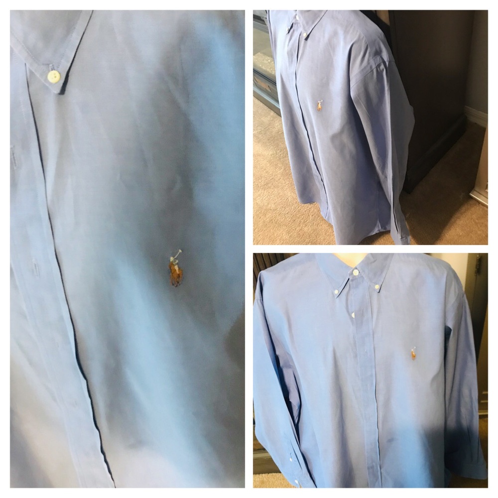 Ralph Lauren polo oxford blue man shirt